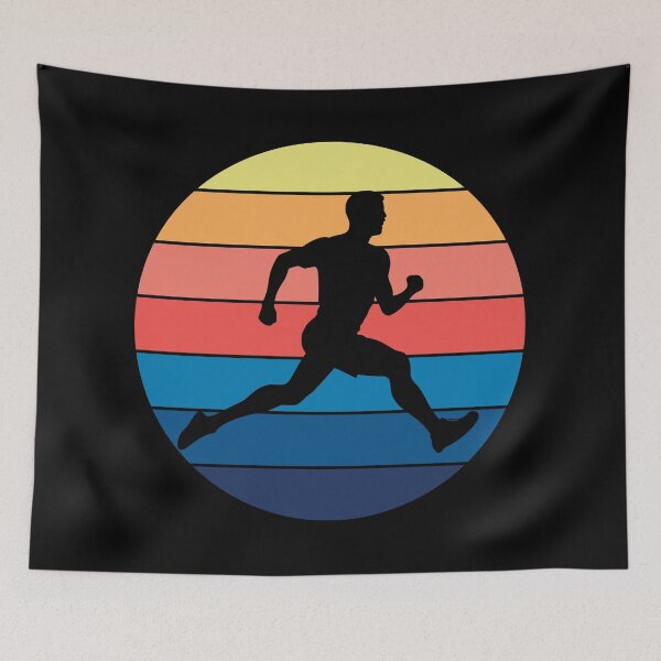 Item preview, Retro silhouette sprint, vintage sunset designed and sold by All Year Round.