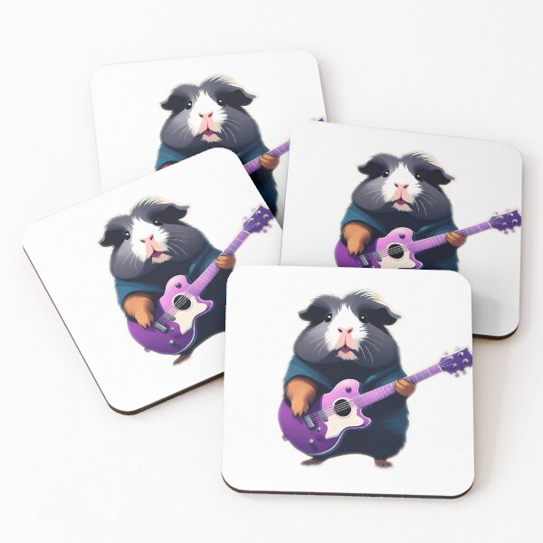 Artikelvorschau, Meerschweinchen-Rockmann mit Gitarre entworfen und verkauft von zanifun.