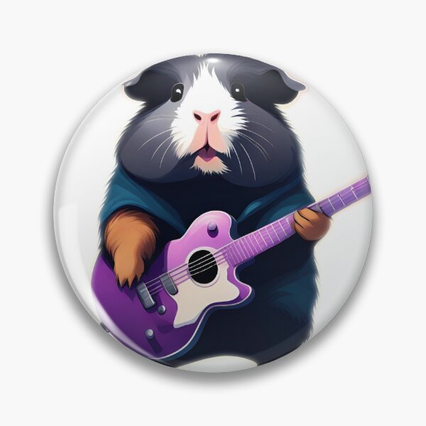 Artikelvorschau, Meerschweinchen-Rockmann mit Gitarre entworfen und verkauft von zanifun.