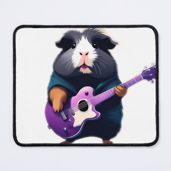 Artikelvorschau, Meerschweinchen-Rockmann mit Gitarre entworfen und verkauft von zanifun.