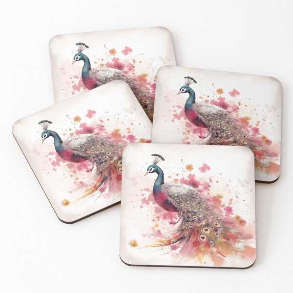 Item preview, Carolina-water painted peacock designed and sold by Marion Hill.
