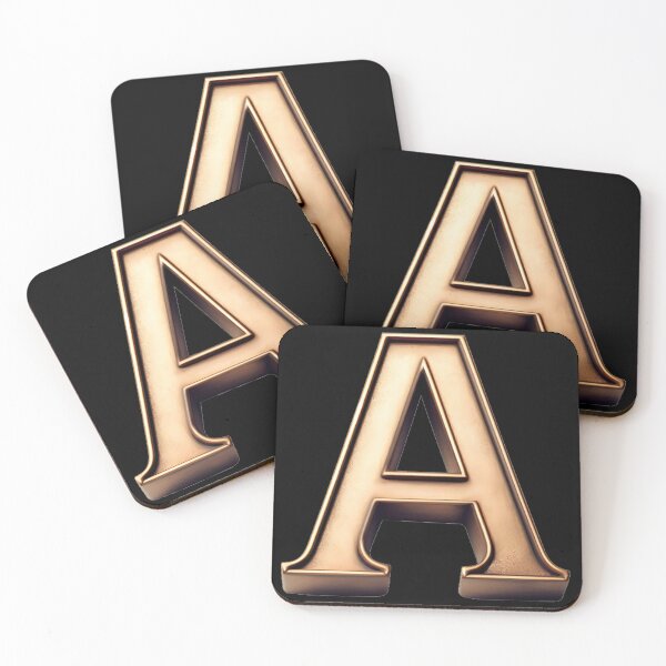 Item preview, BRASS LETTER A STICKER designed and sold by stickysterscom.