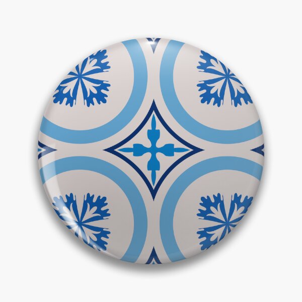 Item preview, Circles holding geometric flowers in a charming and classic pattern. designed and sold by by Mònica Roca.