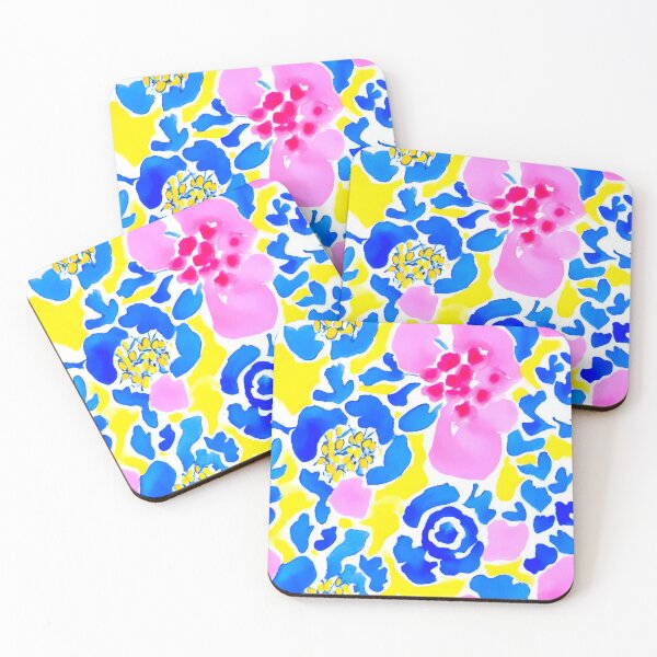 Item preview, Preppy colors abstract flowers designed and sold by SophieClimaArt.