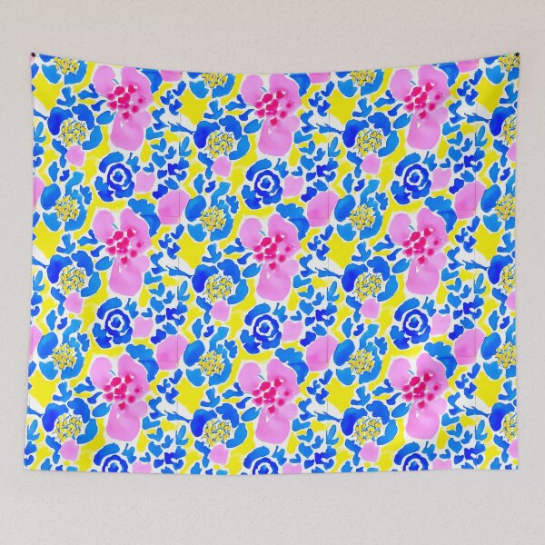 Item preview, Preppy colors abstract flowers designed and sold by SophieClimaArt.