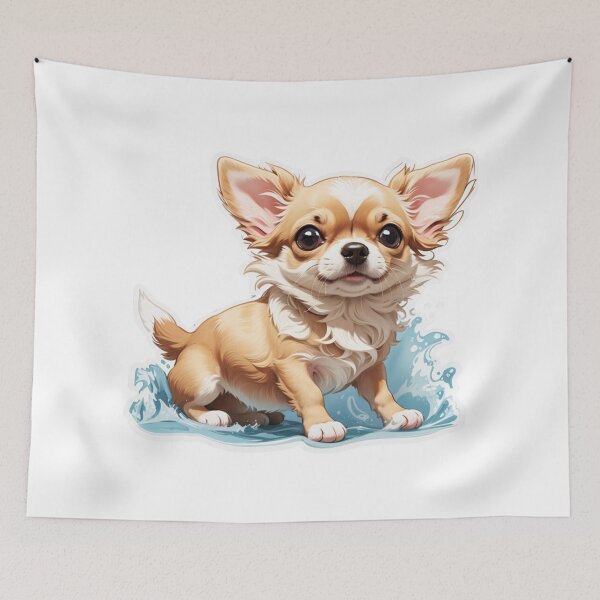 Item preview, Sticker cartoon chihuahua lovely2. designed and sold by WhalesDesignLab.