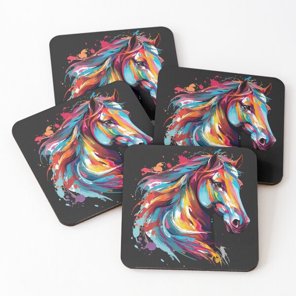 Item preview, Art horse abstract colorful portrait designed and sold by Andrea-Design.