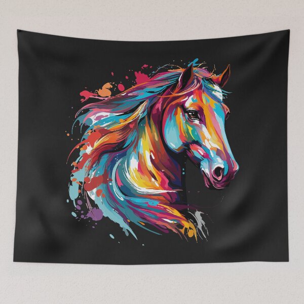 Item preview, Art horse abstract colorful portrait designed and sold by Andrea-Design.
