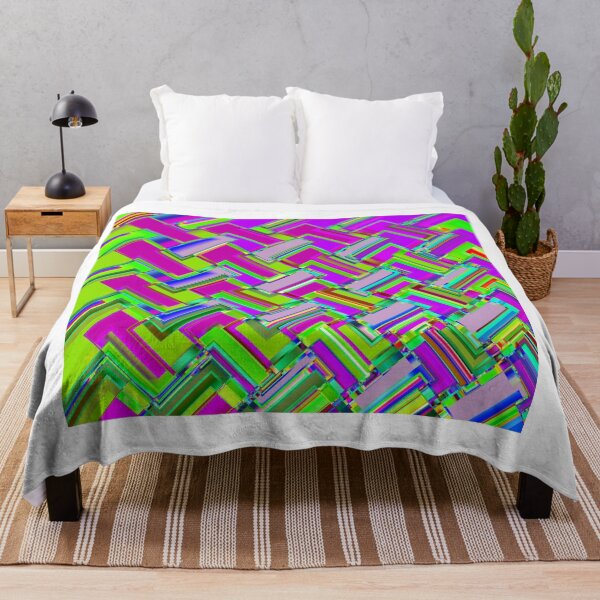 Item preview, Dynamic diagonal composition of green and purple squares designed and sold by Ivicaartist.