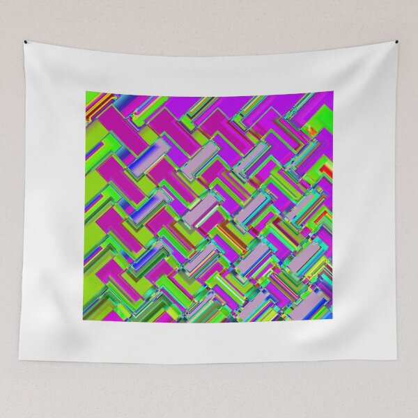 Item preview, Dynamic diagonal composition of green and purple squares designed and sold by Ivicaartist.