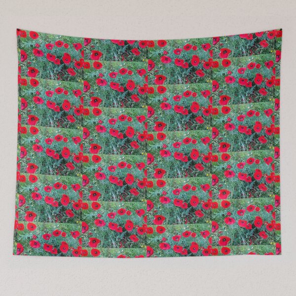 Item preview, Field Of Poppies Birds Eye View designed and sold by Jessie Williams.