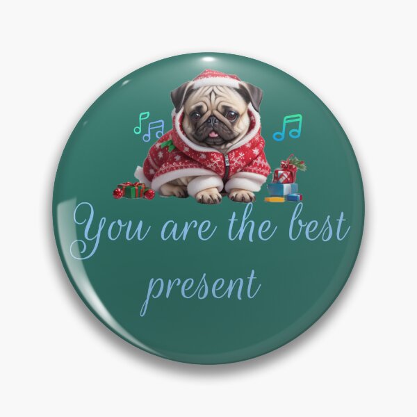 Item preview, Festive Christmas-themed Pug Design designed and sold by Yougeen.