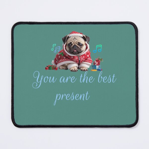 Item preview, Festive Christmas-themed Pug Design designed and sold by Yougeen.
