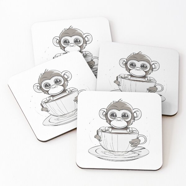 Item preview, Miserable Monkey in Coffee Cup designed and sold by Merthh.