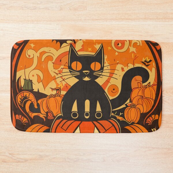 Item preview, Halloween with a Сat designed and sold by gothicstreet.
