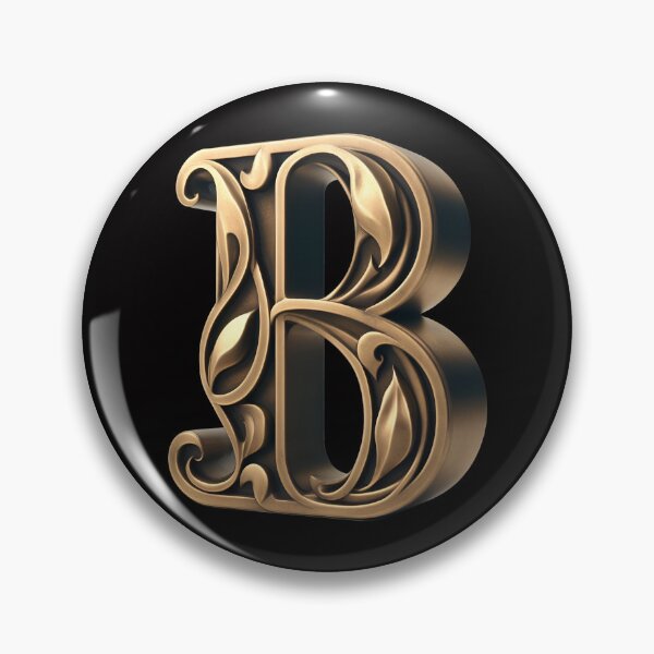 Item preview, BRASS 3D LETTER B STICKER designed and sold by stickysterscom.