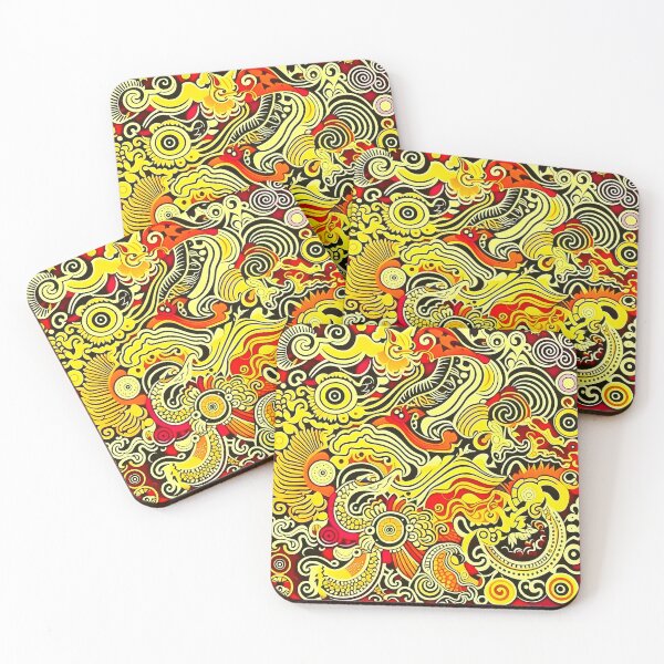 Item preview, A beautiful abstract print in cambodian art style designed and sold by spoo-art.