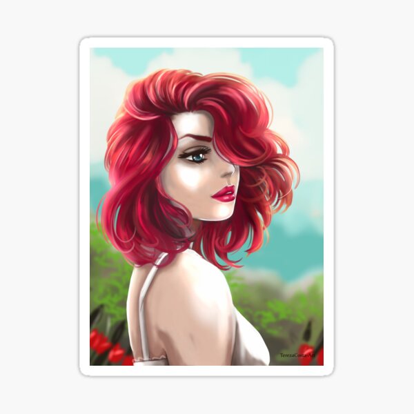 Tulip Red Sticker