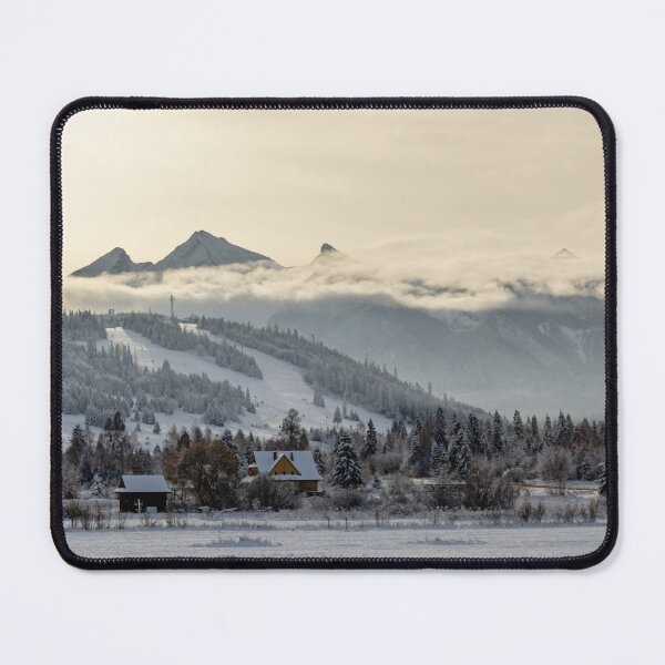 Item preview, A snowy field with a mountain range in the background. designed and sold by Piotr Front.