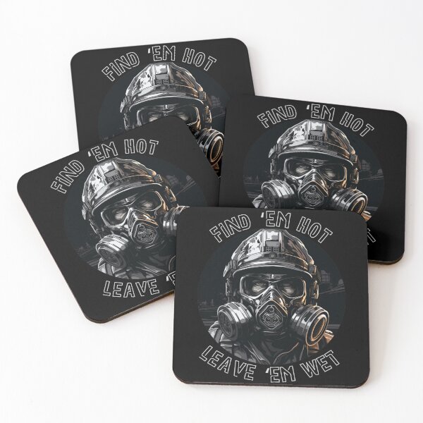 Item preview, Firefighter Birthday Funny Find Them Hot Leave Them Wet Monochrome designed and sold by Nightarcade.