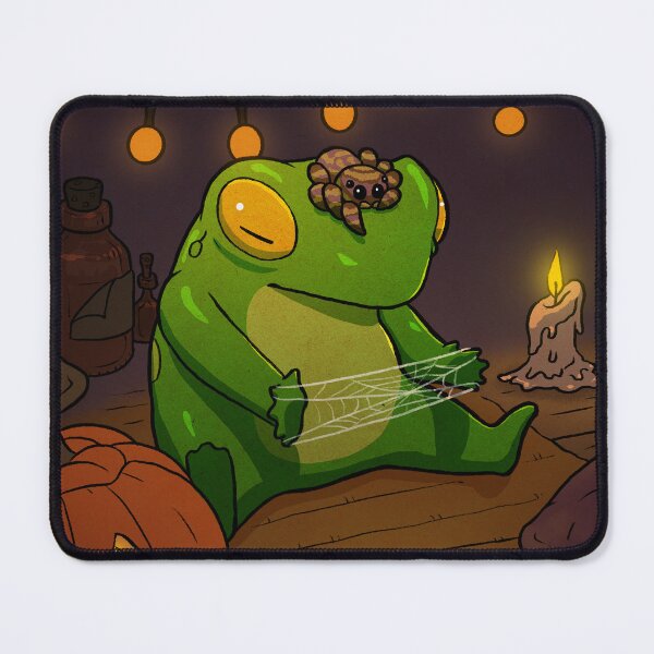 Item preview, frog and jumping spider playing cat's cradle art designed and sold by DingHuArt.