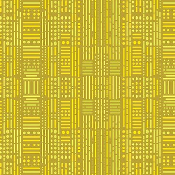 Artwork thumbnail, Yellos and Green Lines and Dots Pattern by hidden-design