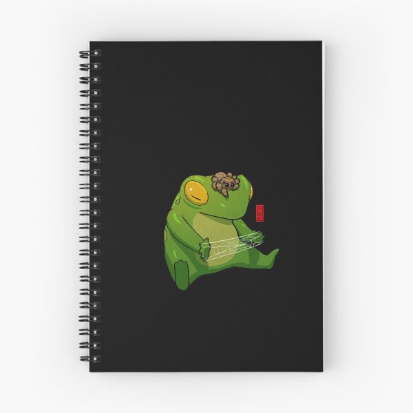 Item preview, frog and jumping spider playing cat's cradle art designed and sold by DingHuArt.
