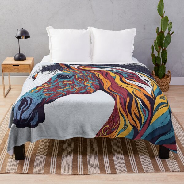 Item preview, a stunning vector art representation of colorful horses, captures the vibrant beauty and energy of these majestic animals. designed and sold by Best-Art-32.