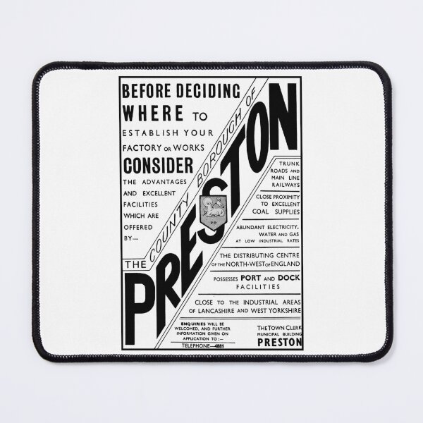 Item preview, PRESTON, LANCASHIRE - advert designed and sold by ThrowbackAds.