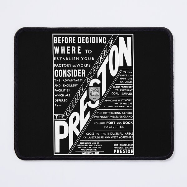 Item preview, PRESTON, LANCASHIRE - advert designed and sold by ThrowbackAds.