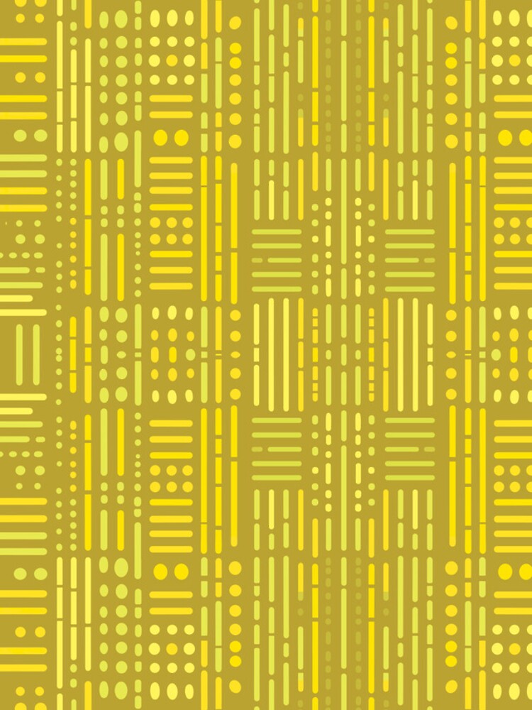 Thumbnail 4 of 4, iPhone Case, Yellos and Green Lines and Dots Pattern designed and sold by hidden-design.