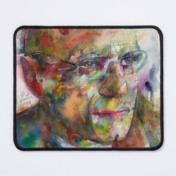 Item preview, MICHEL FOUCAULT watercolor portrait .1 designed and sold by lautir.