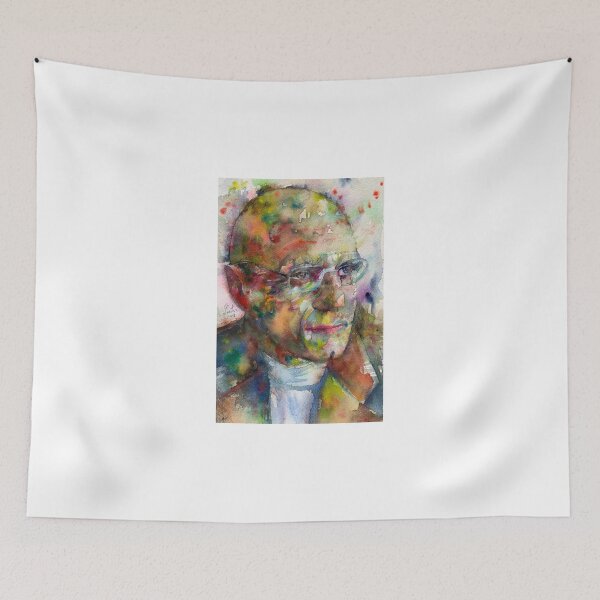 Item preview, MICHEL FOUCAULT watercolor portrait .1 designed and sold by lautir.