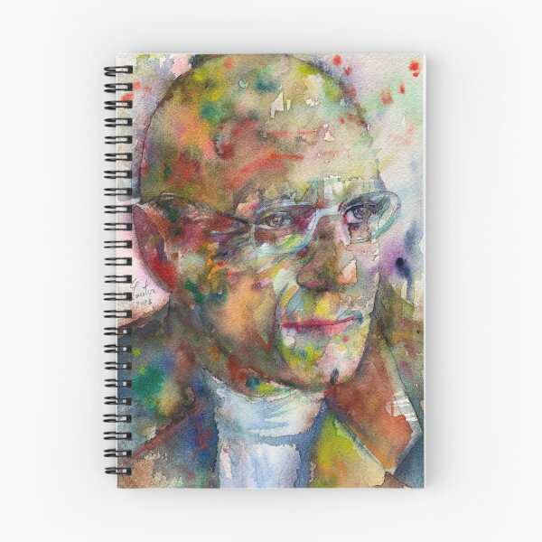 Item preview, MICHEL FOUCAULT watercolor portrait .1 designed and sold by lautir.