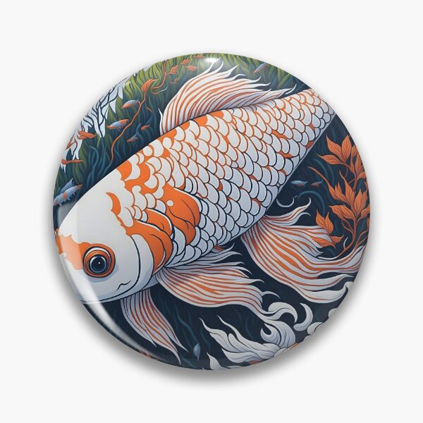 Artikelvorschau, Das Kunstwerk, eine atemberaubende Vektorillustration von farbenfrohen Koi-Fischen, fängt die anmutige Bewegung dieser Wasserlebewesen mit lebendigen, fließenden Linien und einem lebendigen Farbspektrum ein. entworfen und verkauft von Best-Art-32.