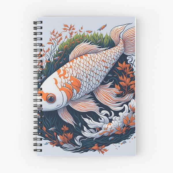Item preview, The artwork, a stunning vector illustration of colorful Koi fish, captures the graceful movement of these aquatic creatures with vibrant, fluid lines and a vibrant spectrum of hues. designed and sold by Best-Art-32.