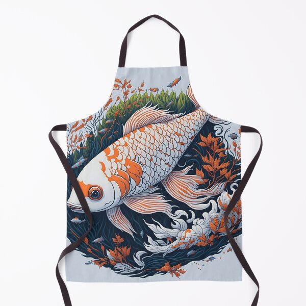 Item preview, The artwork, a stunning vector illustration of colorful Koi fish, captures the graceful movement of these aquatic creatures with vibrant, fluid lines and a vibrant spectrum of hues. designed and sold by Best-Art-32.