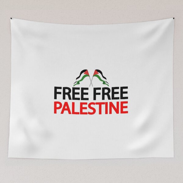 Item preview, Free Free Palestine with flags designed and sold by WilliamsGFX.
