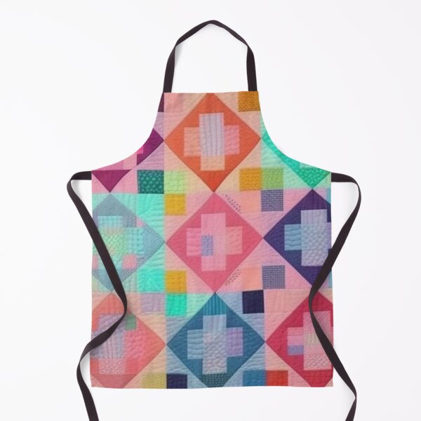 Item preview, Bright geometric pattern quilt designed and sold by Roxburylane.