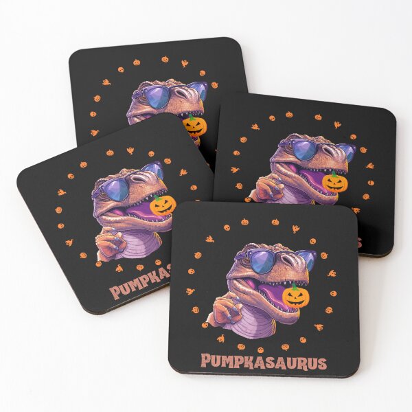 Item preview, Funny cute halloween Dinosaur wearing glasses / Pumpkasaurus designed and sold by Reda Ls ⭐️⭐️⭐️⭐️⭐️.