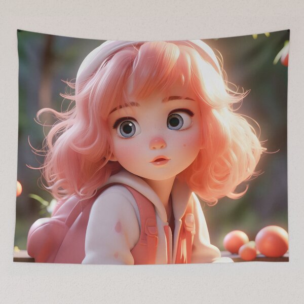 Item preview, Cute animated peach girl designed and sold by Peach-Art96.