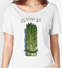 watercolor hand drawn vintage illustration of asparagus Women's Relaxed Fit T-Shirt