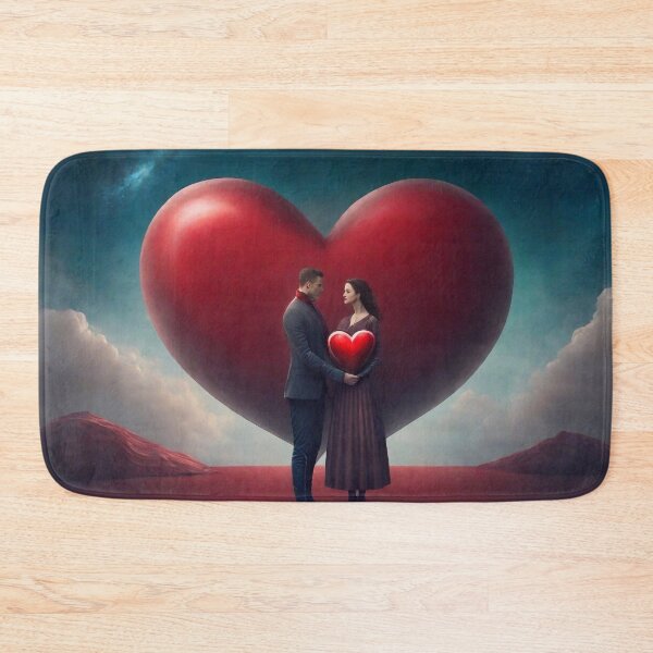 Item preview, Man and woman and big heart designed and sold by M-Y-A-R-T-.