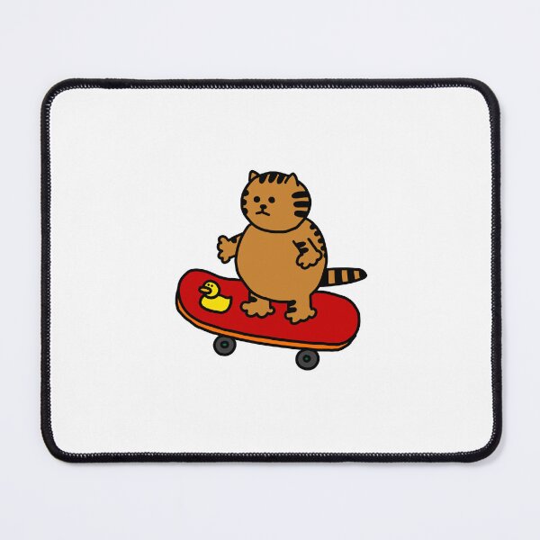 Item preview, a Cat and a Duck on a skateboard designed and sold by superbaechoo.