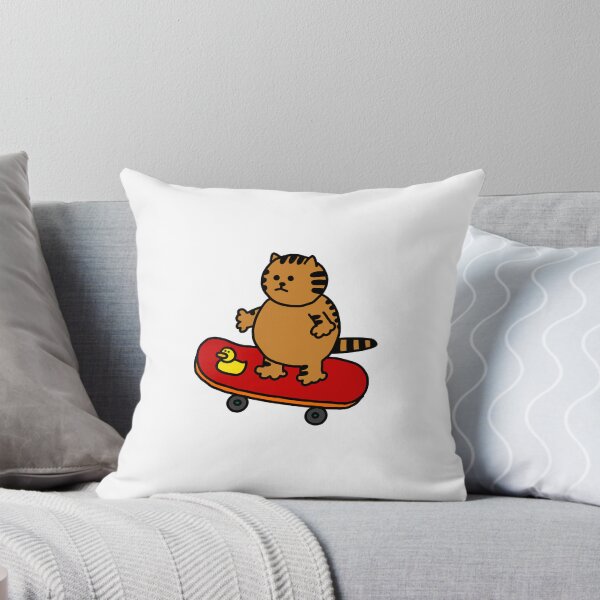 Item preview, a Cat and a Duck on a skateboard designed and sold by superbaechoo.