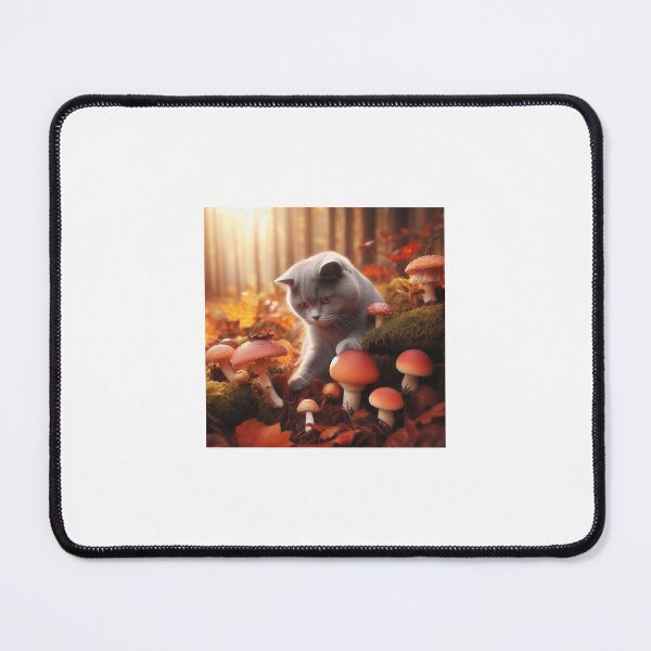 Item preview, Cat found some mushrooms designed and sold by Hikel-Design.