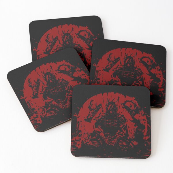 Item preview, Kneeling Samurai Spirit, Heart and Soul - Oni Red designed and sold by ArtstyleAlchemy.