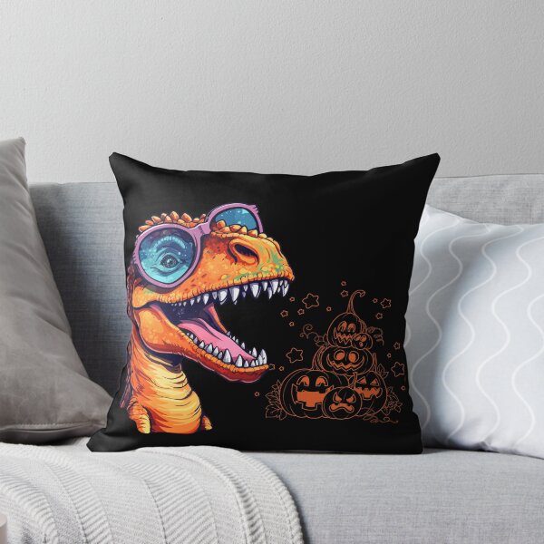 Item preview, Funny cute halloween Dinosaur wearing glasses / Pumpkasaurus designed and sold by Reda Ls ⭐️⭐️⭐️⭐️⭐️.