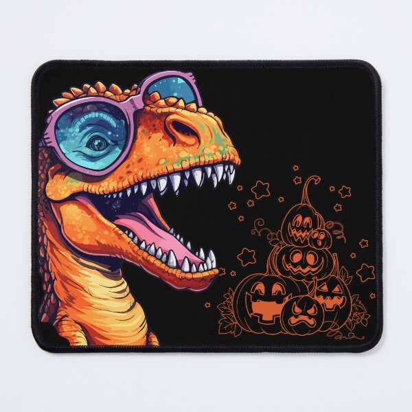 Item preview, Funny cute halloween Dinosaur wearing glasses / Pumpkasaurus designed and sold by Reda Ls ⭐️⭐️⭐️⭐️⭐️.