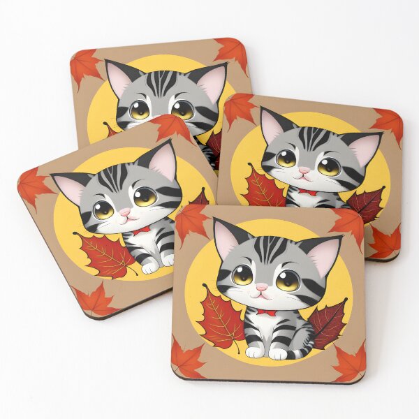 Item preview, Kitten with a cute red bowtie is ready for fall designed and sold by MineCats.
